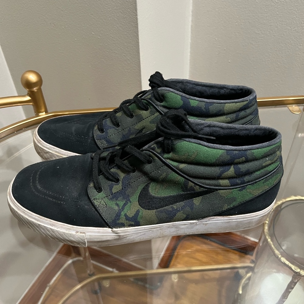 Nike Zoom Stefan Janoski Mid Black Iguana Skate Men’s Size 12 in good condition